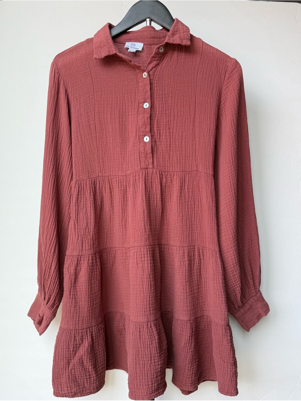 Pink Diamond Cotton Gauze Tiered Babydoll
Dress Size 6